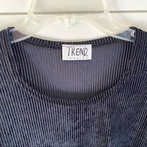 Vintage Black “Corduroy” L/S Top